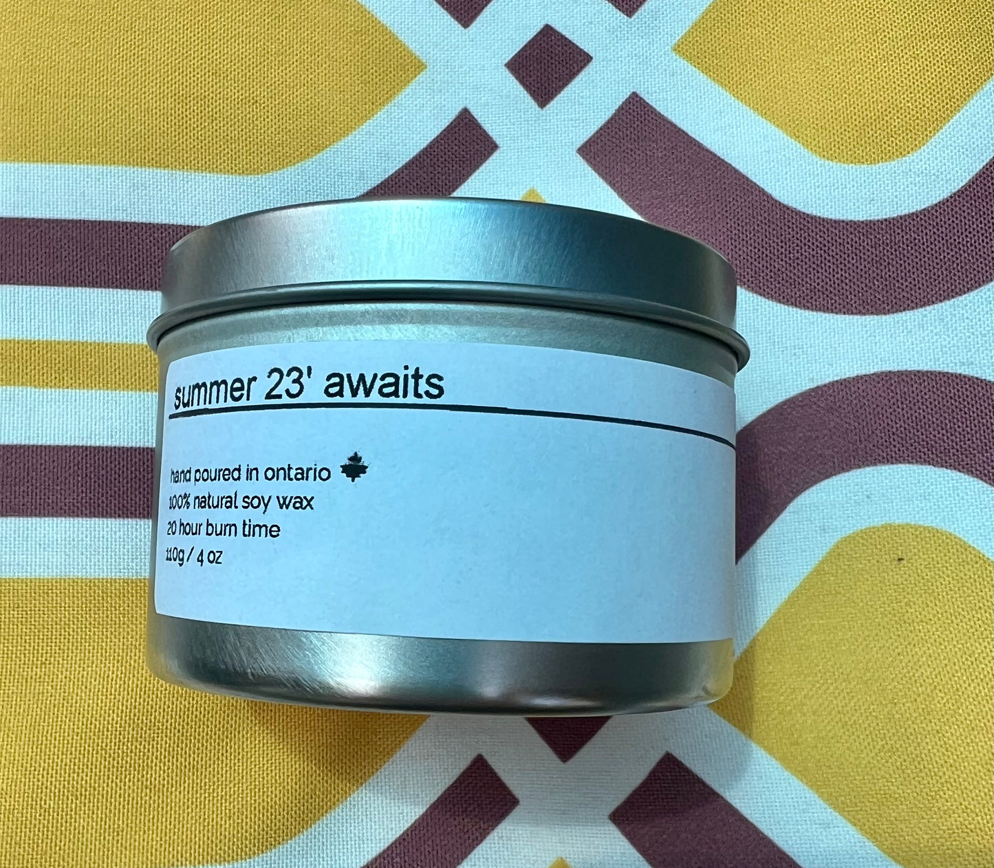 Summer 23 Awaits Luxury Soy Wood Wick Candle: coconut + lime