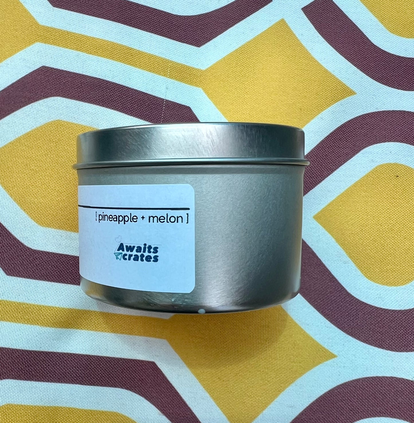 Honolulu Awaits Luxury Soy Wood Wick Candle: pineapple + melon