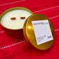 Monte Carlo Awaits Luxury Soy Wood Wick Candle: raspberry + champagne