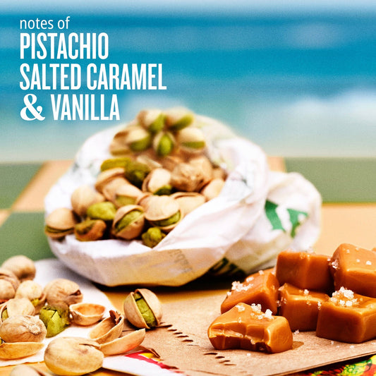 Rio Awaits Luxury Soy Wood Wick Candle: pistachio + salted caramel