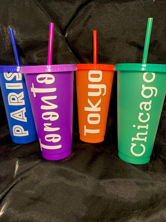 Ultimate 4-pack of Cold Cup Awaits: Personalized Colour Changing Cold Tumblers